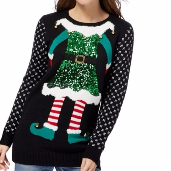 Merry Christmas POOF New York Elf ugly Sweater  but not ugly s, M new - Picture 1 of 13